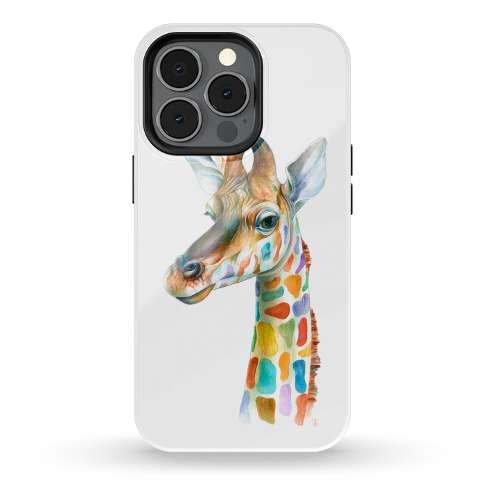 iPhone 13 pro StrongFit Colorful Giraffe by Brandon Keehner