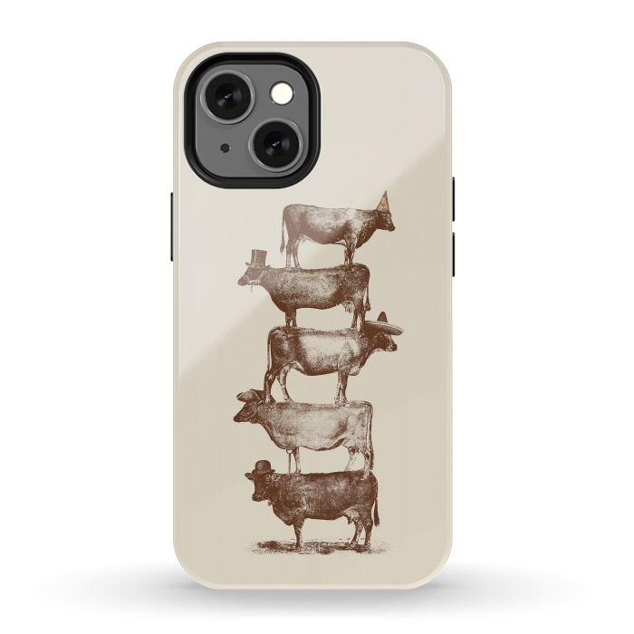 iPhone 13 mini StrongFit Cow Cow Nuts by Florent Bodart