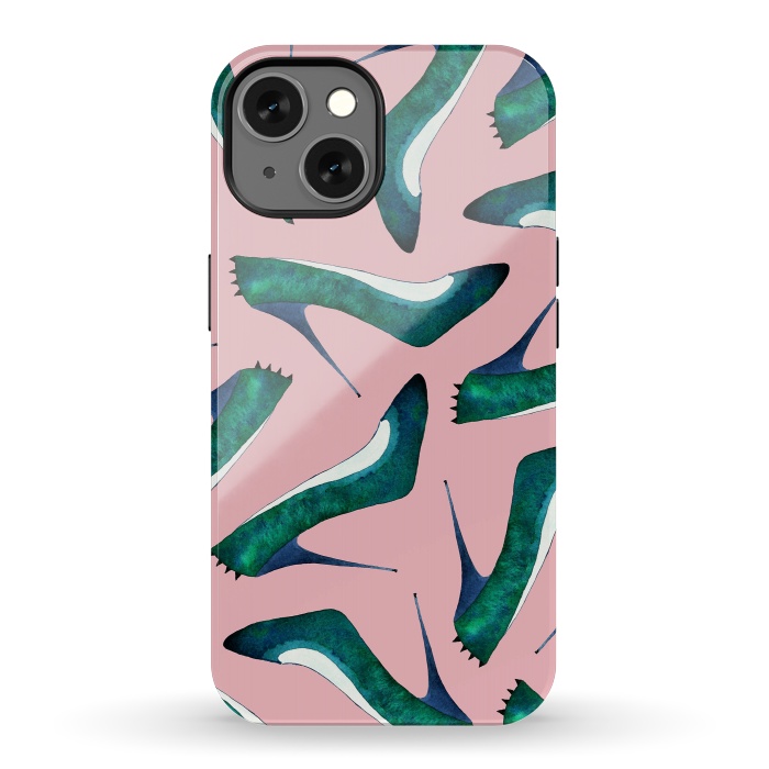 iPhone 13 StrongFit Green With Envy Pink by Amaya Brydon