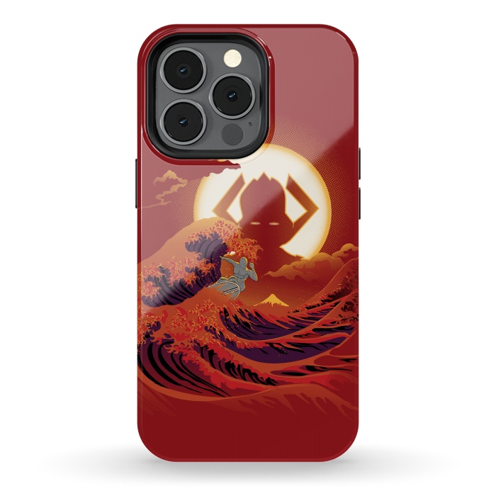 iPhone 13 pro StrongFit Surfing with the Alien by Samiel Art
