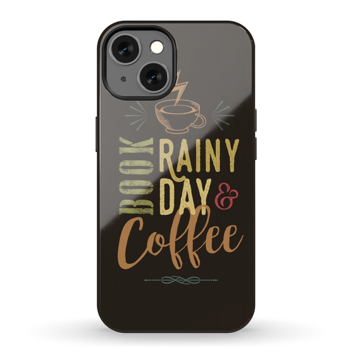 iPhone 13 StrongFit Book, Rainy Day & Coffee (a master blend) by Dellán