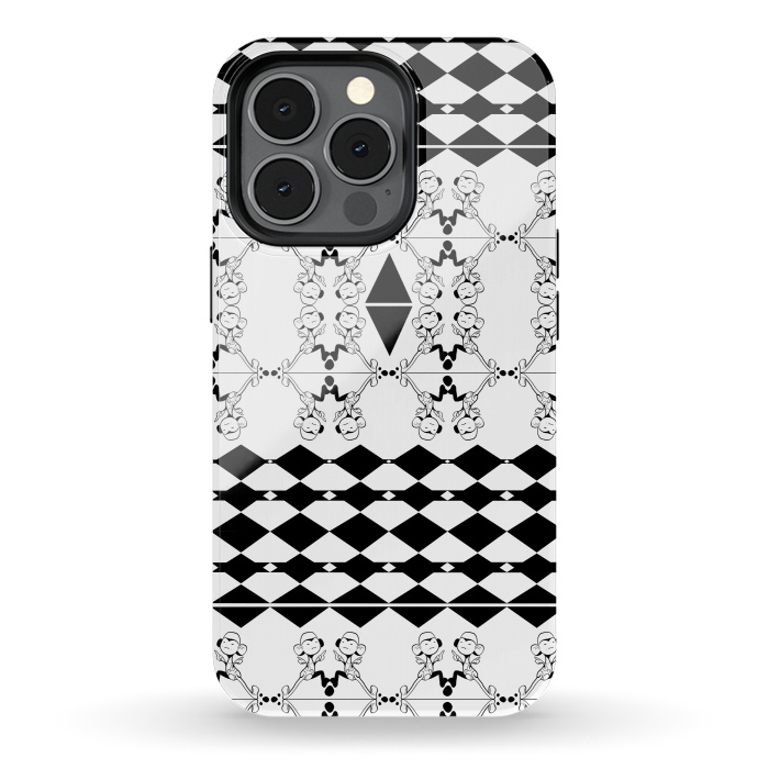 iPhone 13 pro StrongFit Black and White by Karim Luengo
