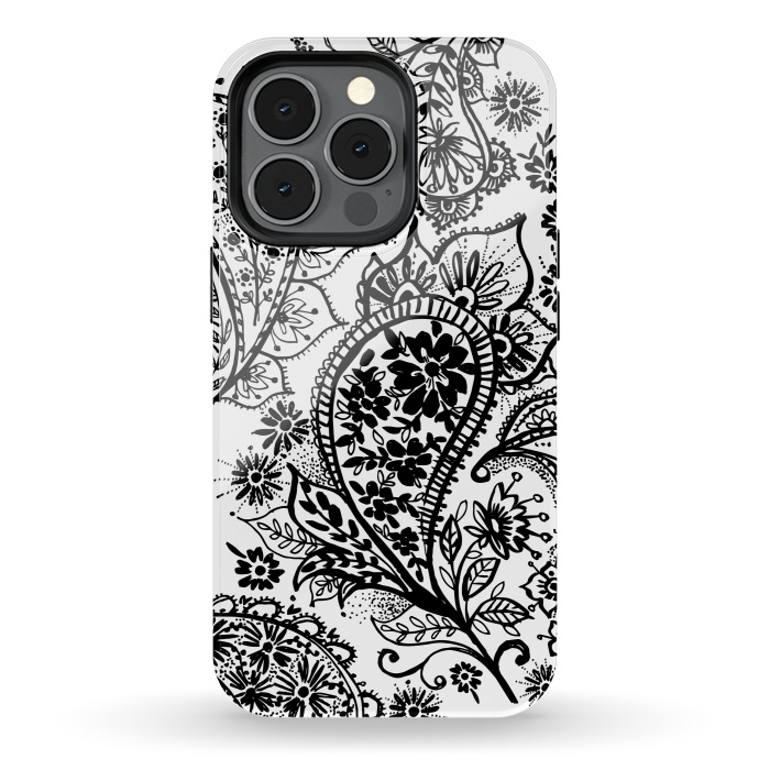 iPhone 13 pro StrongFit Ink paisley by Laura Grant
