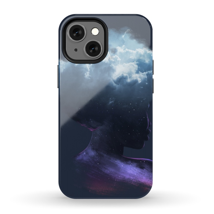 iPhone 13 mini StrongFit HEAD ON THE CLOUDS by Ilustrata