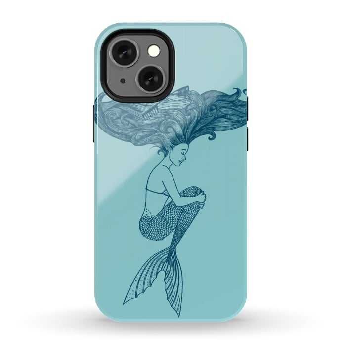 iPhone 13 mini StrongFit Mermaid by Coffee Man