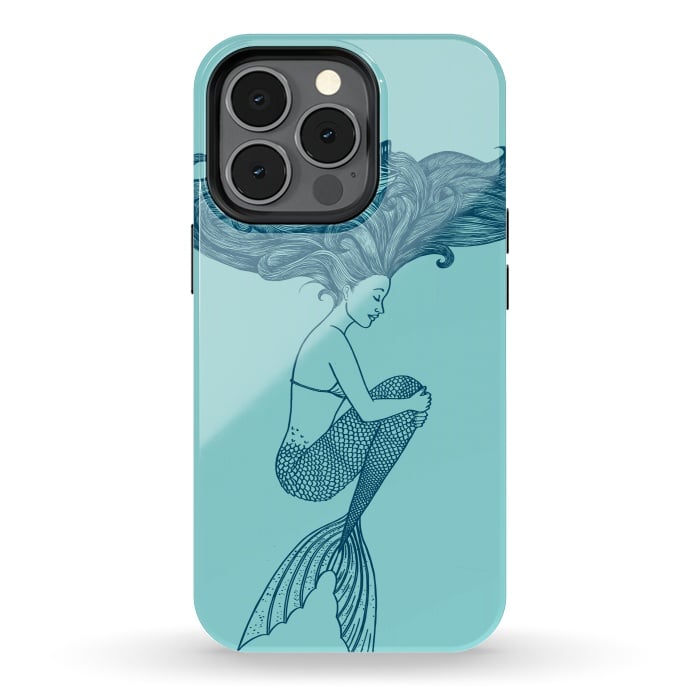 iPhone 13 pro StrongFit Mermaid Hairs by Coffee Man
