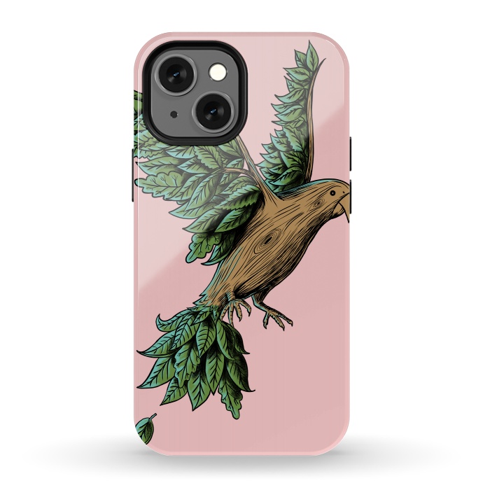 iPhone 13 mini StrongFit Wood Bird by Coffee Man