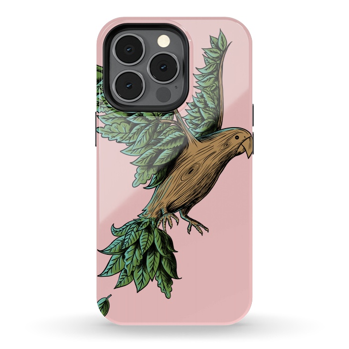 iPhone 13 pro StrongFit Wood Bird by Coffee Man