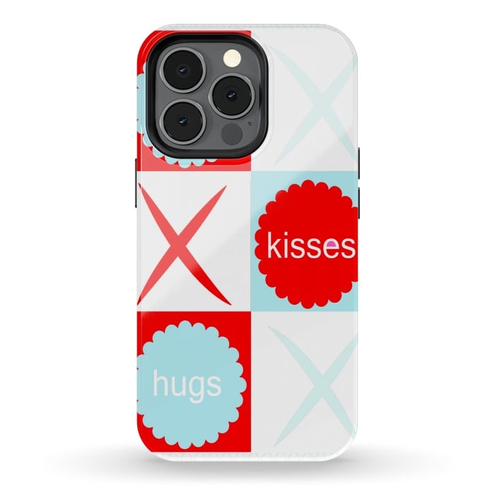 iPhone 13 pro StrongFit Hugs & Kissies by Bettie * Blue