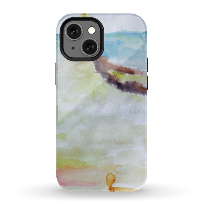 iPhone 13 mini StrongFit Miami Beach Watercolor #3 by ANoelleJay