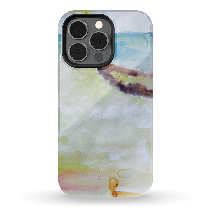 iPhone 13 pro StrongFit Miami Beach Watercolor #3 by ANoelleJay