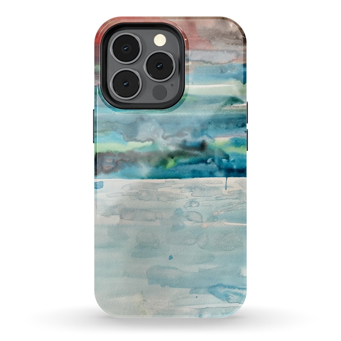 iPhone 13 pro StrongFit Miami Beach Watercolor #5 by ANoelleJay