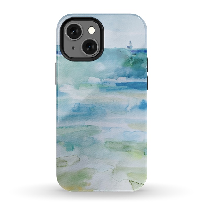 iPhone 13 mini StrongFit Miami Beach Watercolor #7 by ANoelleJay