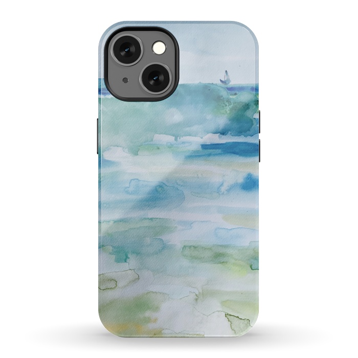 iPhone 13 StrongFit Miami Beach Watercolor #7 by ANoelleJay