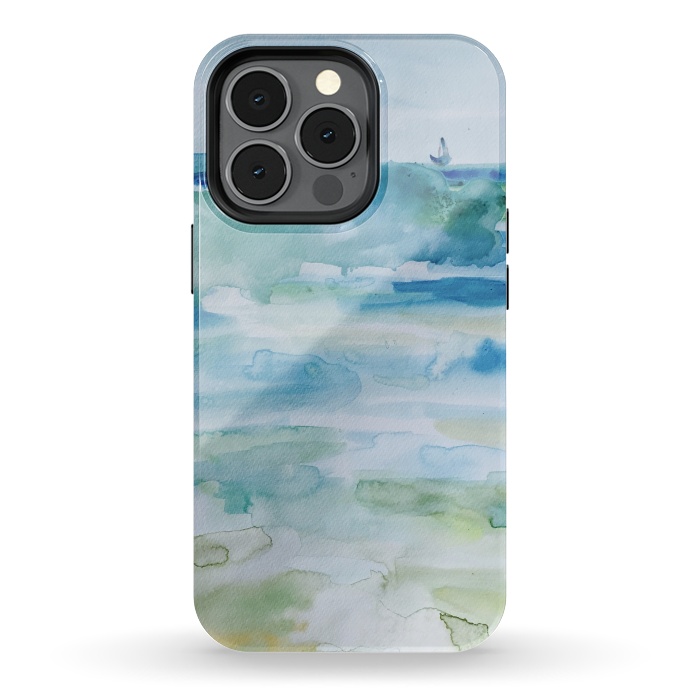 iPhone 13 pro StrongFit Miami Beach Watercolor #7 by ANoelleJay