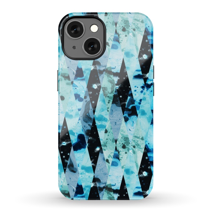 iPhone 13 StrongFit Marble diamonds by Laura Grant