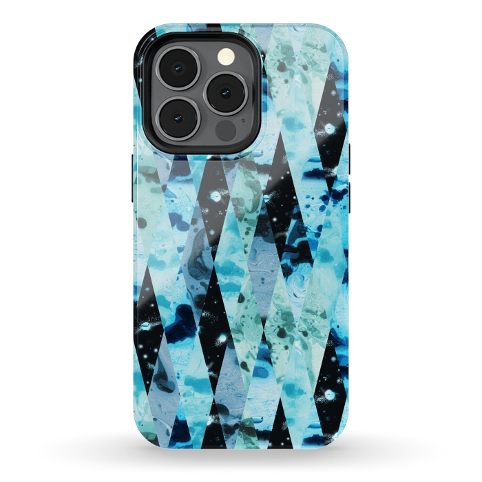 iPhone 13 pro StrongFit Marble diamonds by Laura Grant