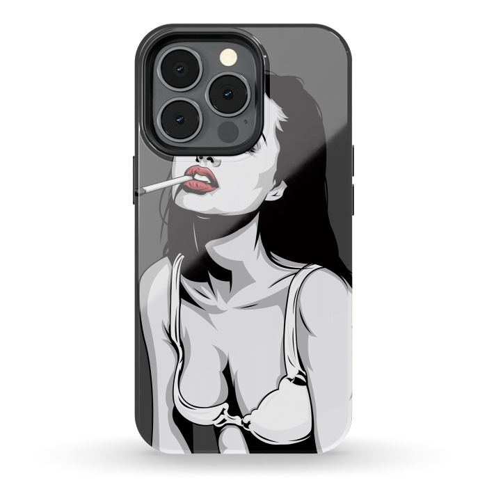iPhone 13 pro StrongFit Red lips by Roland Banrévi