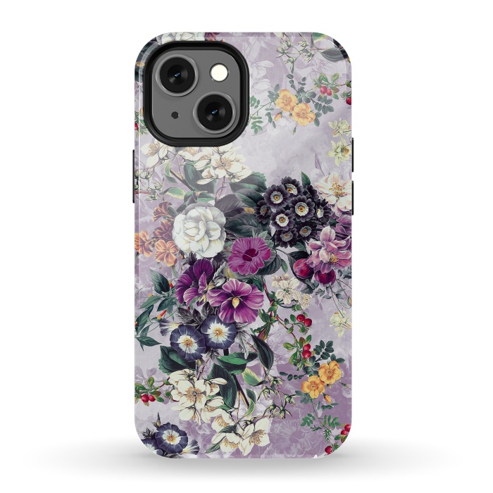iPhone 13 mini StrongFit Floral Pattern by Riza Peker