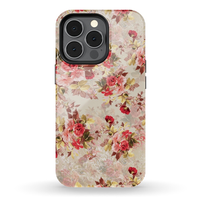 iPhone 13 pro StrongFit Floral Pattern X by Riza Peker