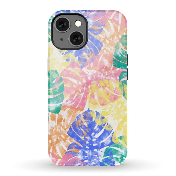 iPhone 13 StrongFit Monstera Colorfull by Rui Faria