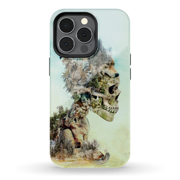 iPhone 13 pro StrongFit Nature Skull by Riza Peker