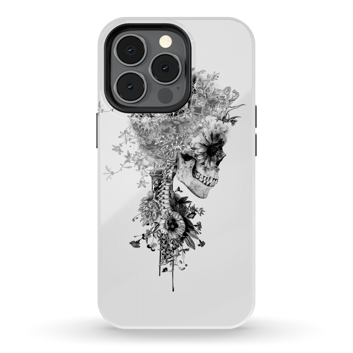iPhone 13 pro StrongFit Skull BW by Riza Peker