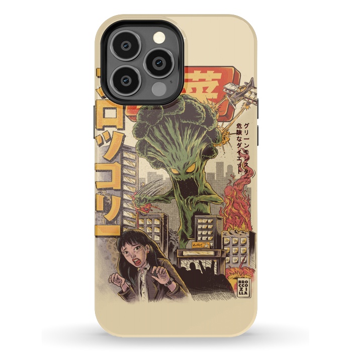 iPhone 13 Pro Max StrongFit THE BROCCOZILLA by Ilustrata