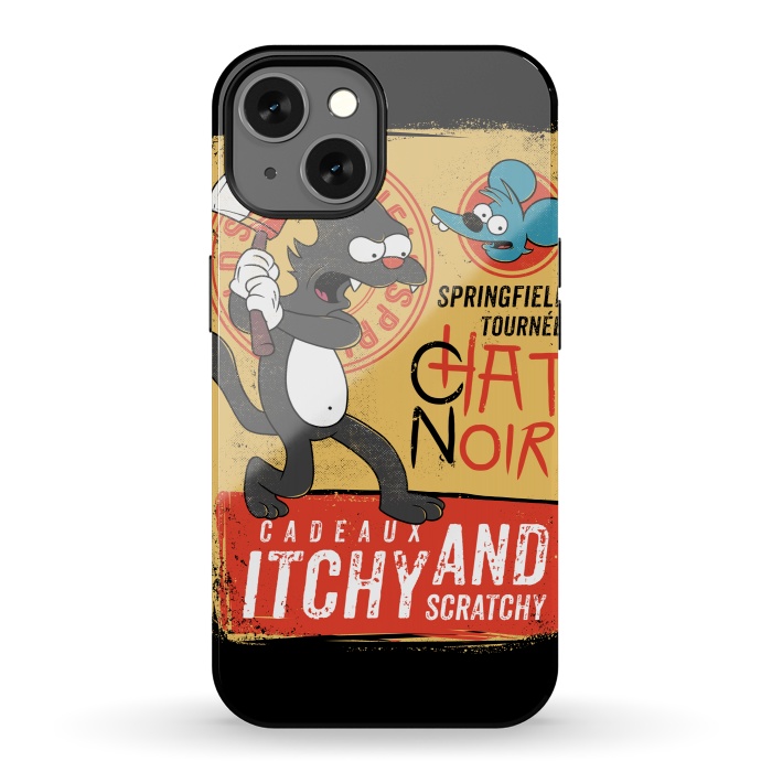 iPhone 13 StrongFit Chat Noir Simpsons by Ilustrata