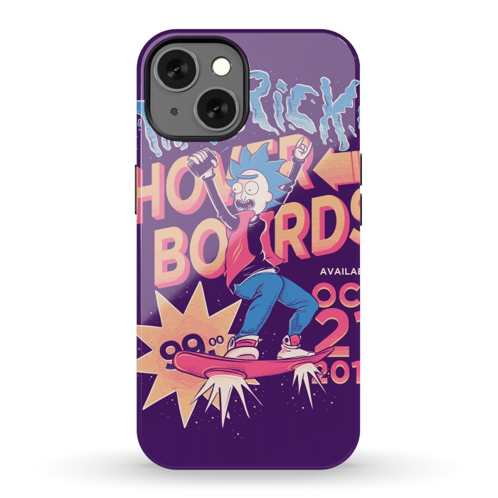 iPhone 13 StrongFit Tiny rick hoverboards by Ilustrata