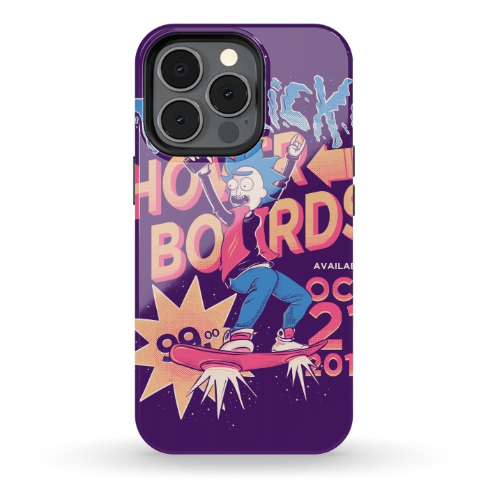 iPhone 13 pro StrongFit Tiny rick hoverboards by Ilustrata