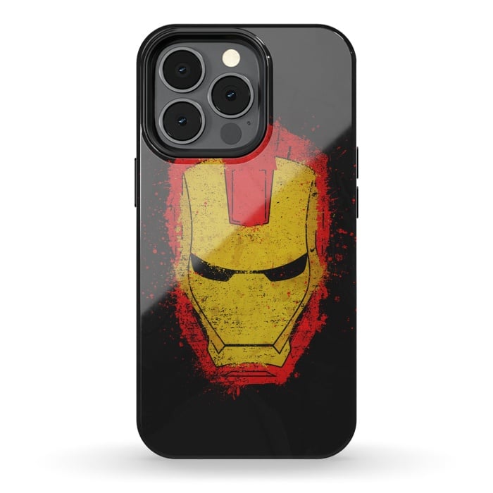 iPhone 13 pro StrongFit Iron Man splash by Sitchko
