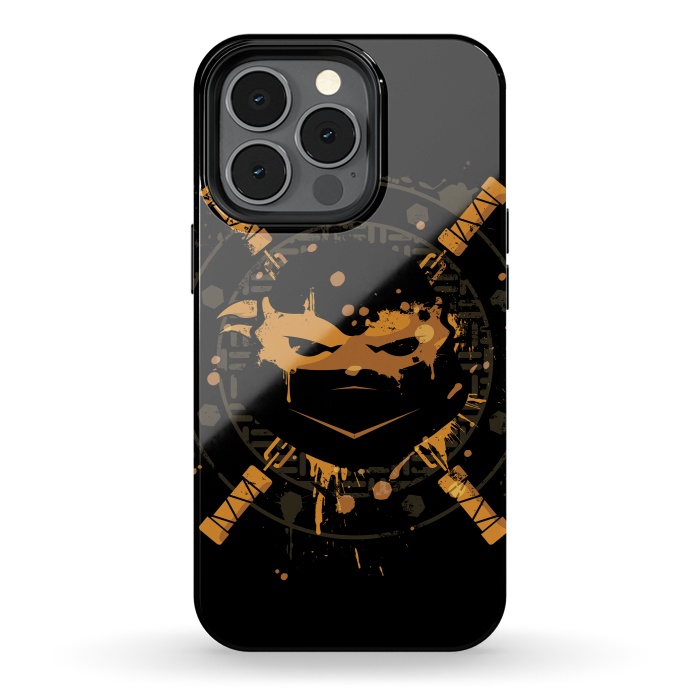 iPhone 13 pro StrongFit Michelangelo Turtle by Sitchko