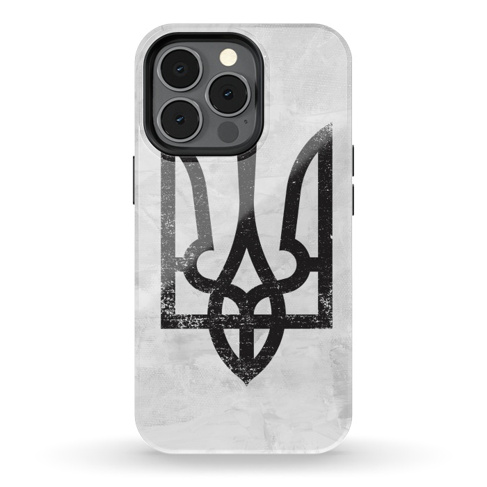 iPhone 13 pro StrongFit Ukraine White Grunge by Sitchko