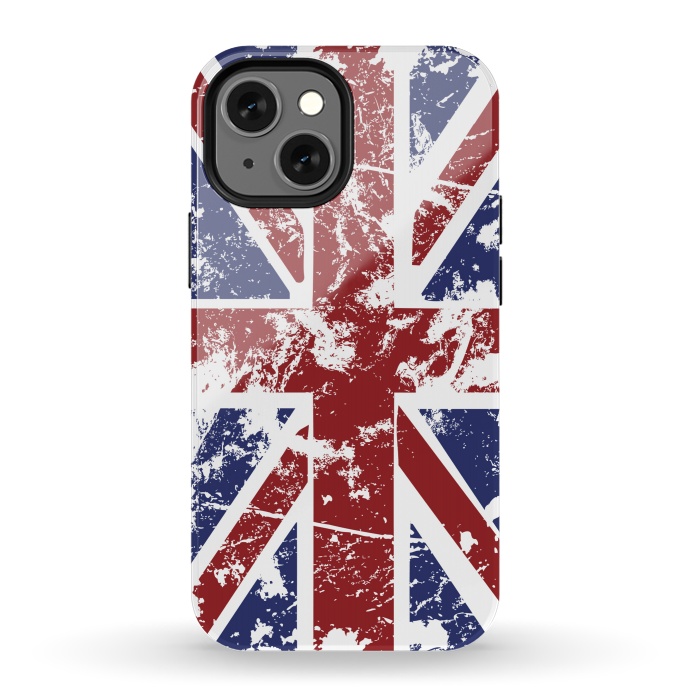 iPhone 13 mini StrongFit Grunge UK Flag  by Sitchko