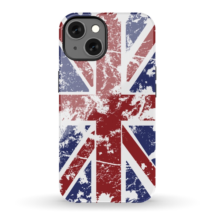 iPhone 13 StrongFit Grunge UK Flag  by Sitchko