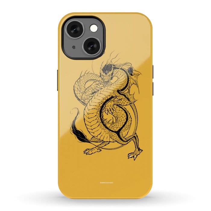 iPhone 13 StrongFit Black Dragon by Draco