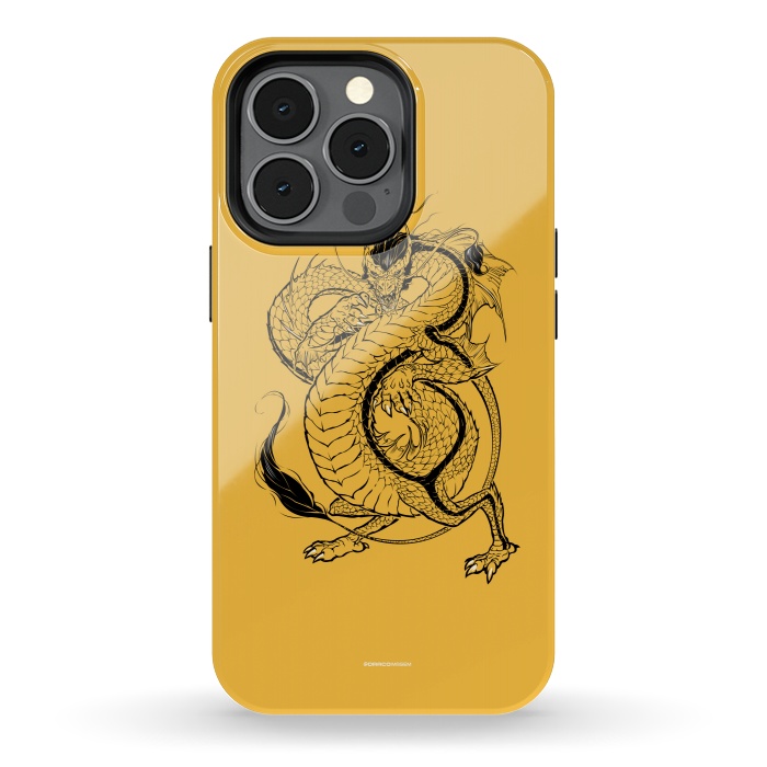 iPhone 13 pro StrongFit Black Dragon by Draco