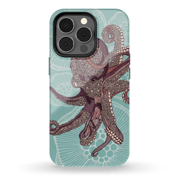 iPhone 13 pro StrongFit Octopus by Valentina Harper