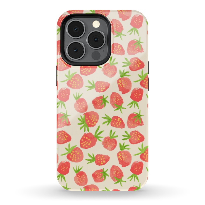 iPhone 13 pro StrongFit Strawberry by Edith May