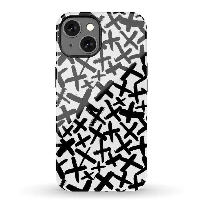 iPhone 13 StrongFit Black and white kisses by Laura Grant