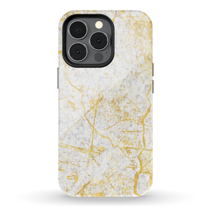 iPhone 13 pro StrongFit Golden Marble by Martina
