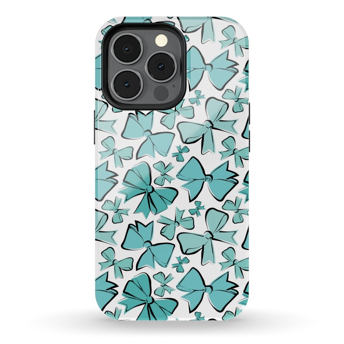 iPhone 13 pro StrongFit Blue Bows by Martina