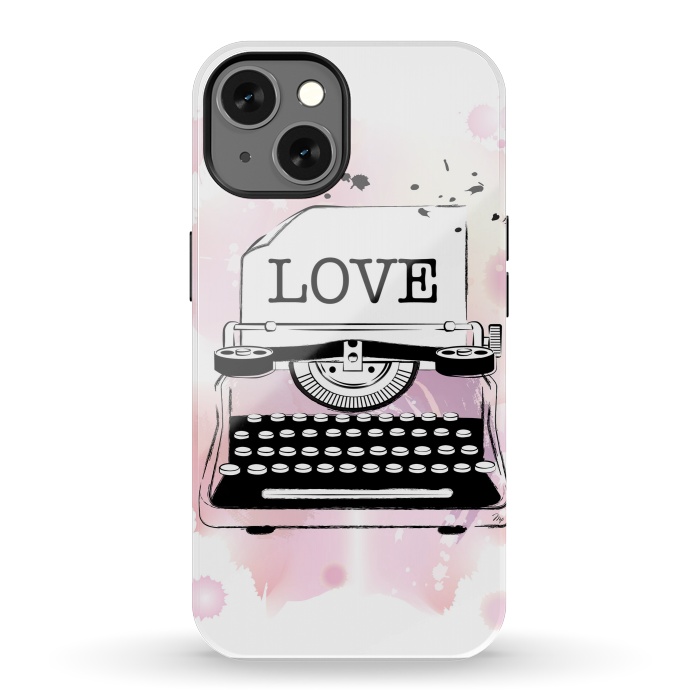iPhone 13 StrongFit Love Typewriter by Martina
