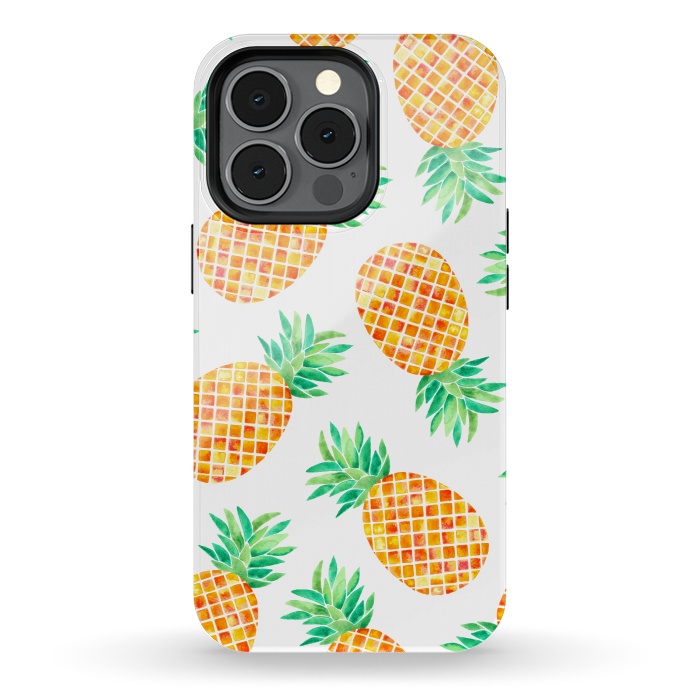 iPhone 13 pro StrongFit Summer Pineapple by Amaya Brydon