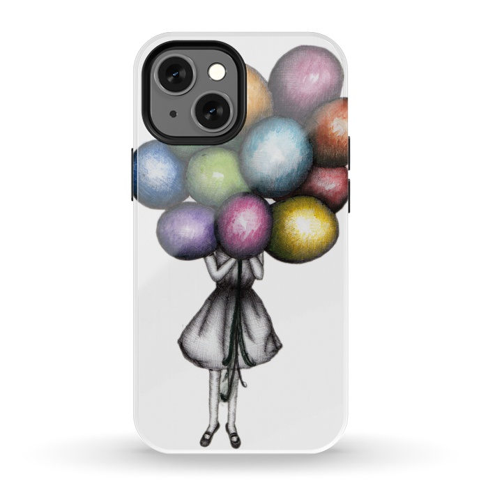 iPhone 13 mini StrongFit Balloon Girl by ECMazur 