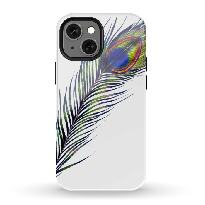 iPhone 13 mini StrongFit The Peacock's Feather by ECMazur 