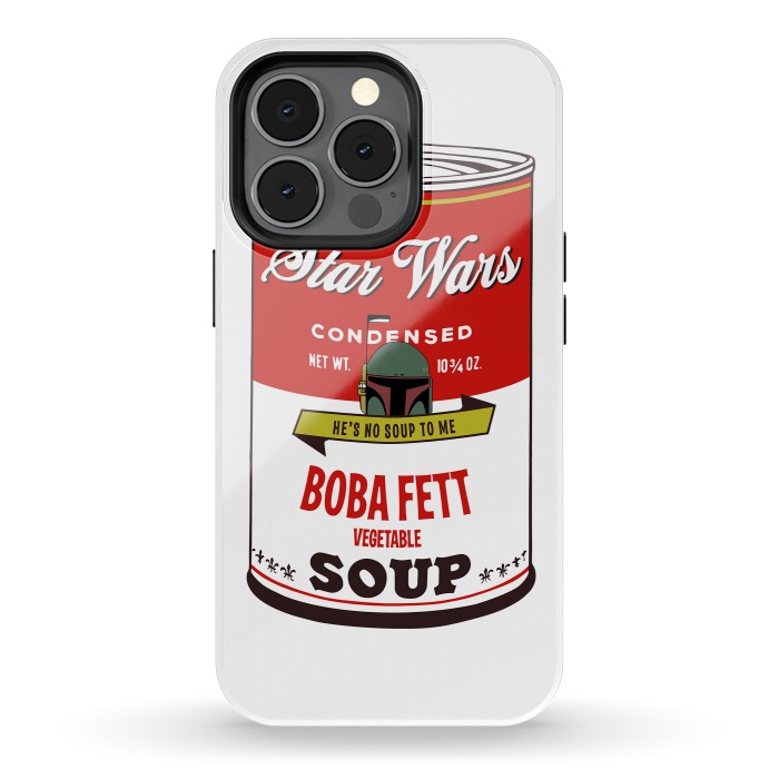 iPhone 13 pro StrongFit Star Wars Campbells Soup Boba Fett by Alisterny