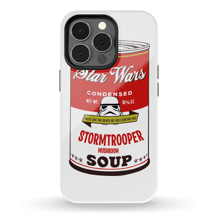 iPhone 13 pro StrongFit Star Wars Campbells Soup Stormtrooper by Alisterny