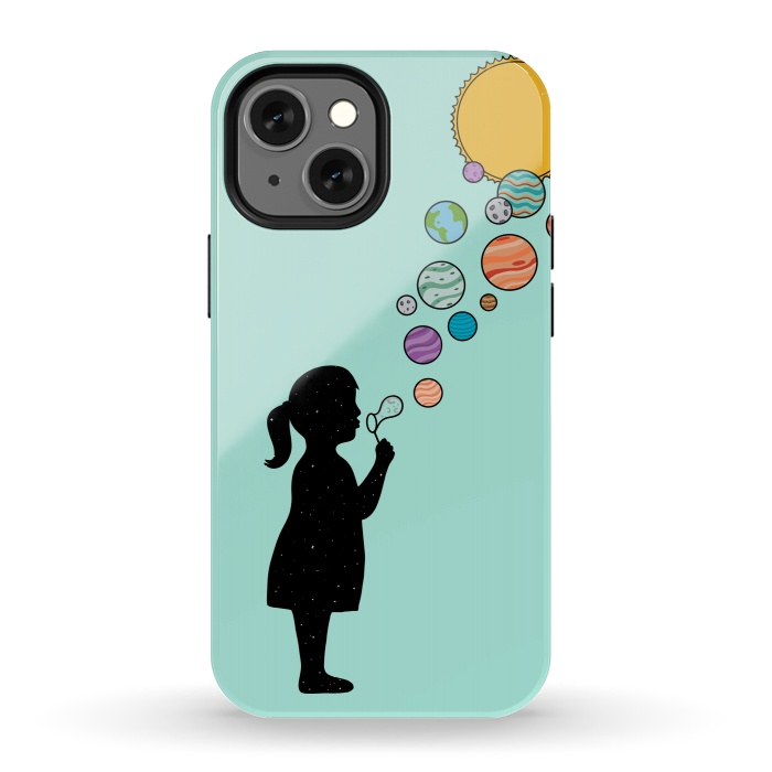 iPhone 13 mini StrongFit Planets bubbles by Coffee Man
